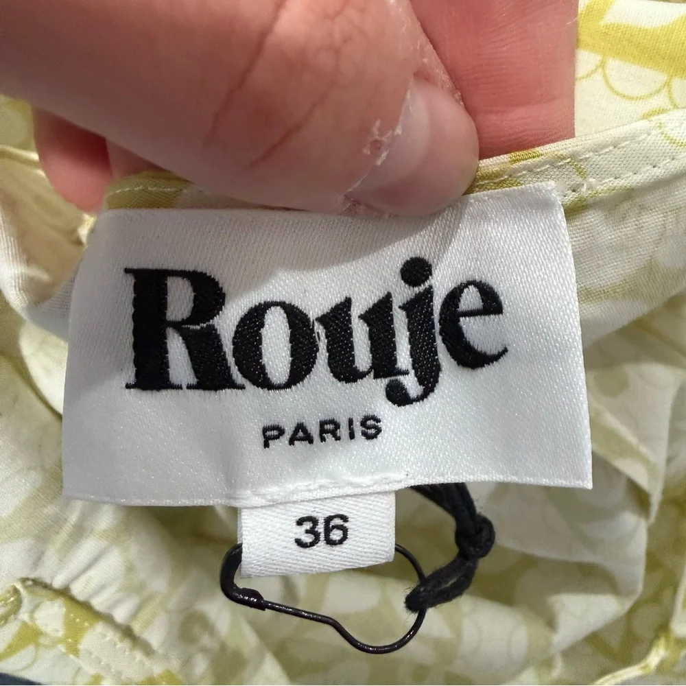 NWT Rouje Dress Anita Mini in Anis Green Floral